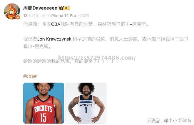 森林狼宣布签约新外援，或将提升实力